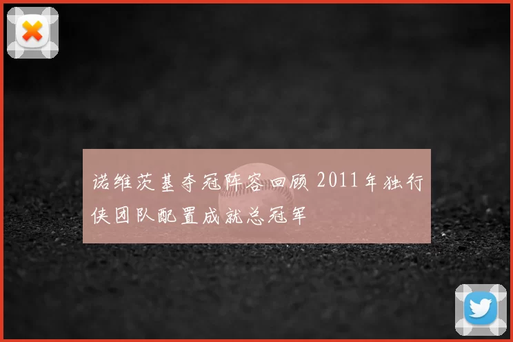 诺维茨基夺冠阵容回顾 2011年独行侠团队配置成就总冠军